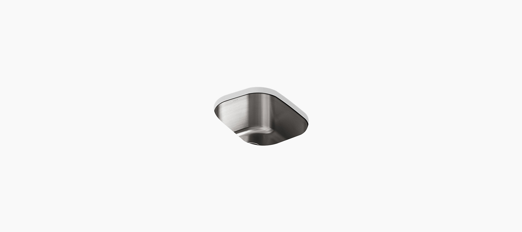 Stainless Steel KOHLER K-3164-NA Undertone Rounded Single-Basin Undercounter Kitchen Sink